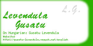 levendula gusatu business card